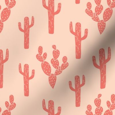 cactus // block print cactus cacti blush kids girls hipster sweet summer exotic southwest desert