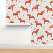 dala horse // red dala fabric swedish scandi design andrea lauren fabric