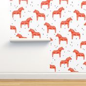 dala horse // red dala fabric swedish scandi design andrea lauren fabric