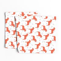 dala horse // red dala fabric swedish scandi design andrea lauren fabric