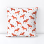 dala horse // red dala fabric swedish scandi design andrea lauren fabric