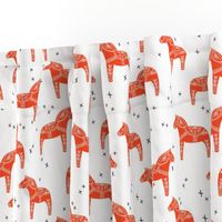 dala horse // red dala fabric swedish scandi design andrea lauren fabric