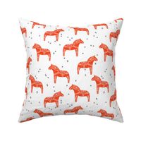 dala horse // red dala fabric swedish scandi design andrea lauren fabric