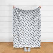 dala horse // blue grey dala horse illustration design scandi nordic fabric andrea lauren design 