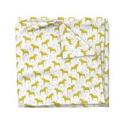 dala horse // scandi dala horse fabric golden rod bright yellow fabric