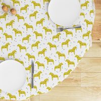 dala horse // scandi dala horse fabric golden rod bright yellow fabric