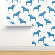 dala horse // swedish horse fabric sweden fabric andrea lauren design folk illustration