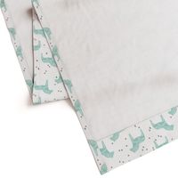 dala horse // aqua mint dala scandi fabric andrea lauren baby nursery design