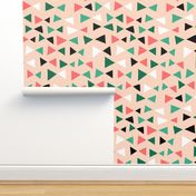 Tropical Triangles - Pink and Green by Andrea Lauren