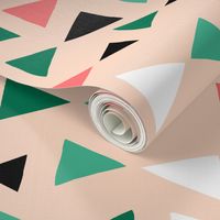 Tropical Triangles - Pink and Green by Andrea Lauren