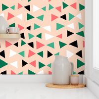 Tropical Triangles - Pink and Green by Andrea Lauren