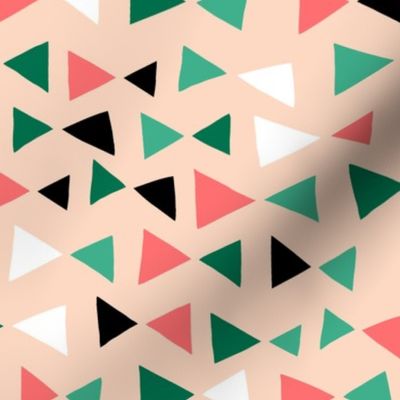 Tropical Triangles - Pink and Green by Andrea Lauren