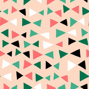 Tropical Triangles - Pink and Green by Andrea Lauren