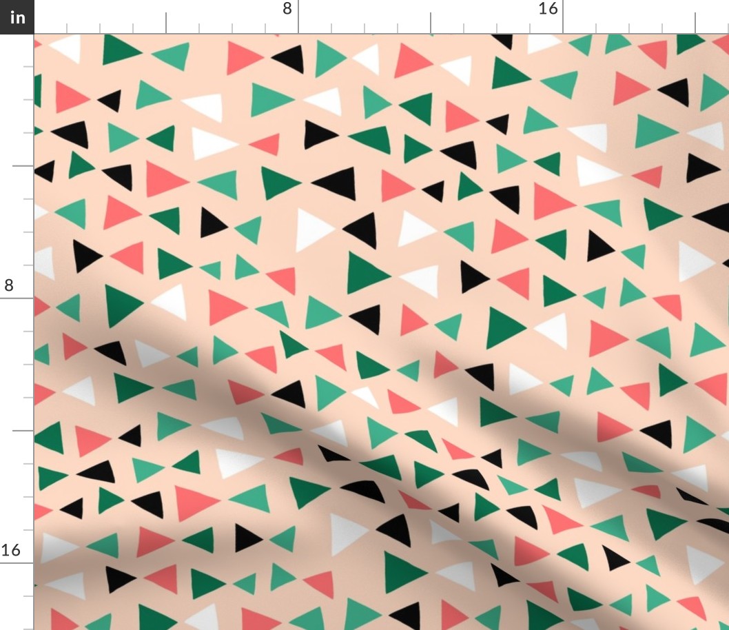 Tropical Triangles - Pink and Green by Andrea Lauren