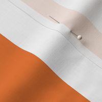 2" Stripe - Orange and White