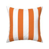 2" Stripe - Orange and White