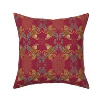 Ivy Paisley Red