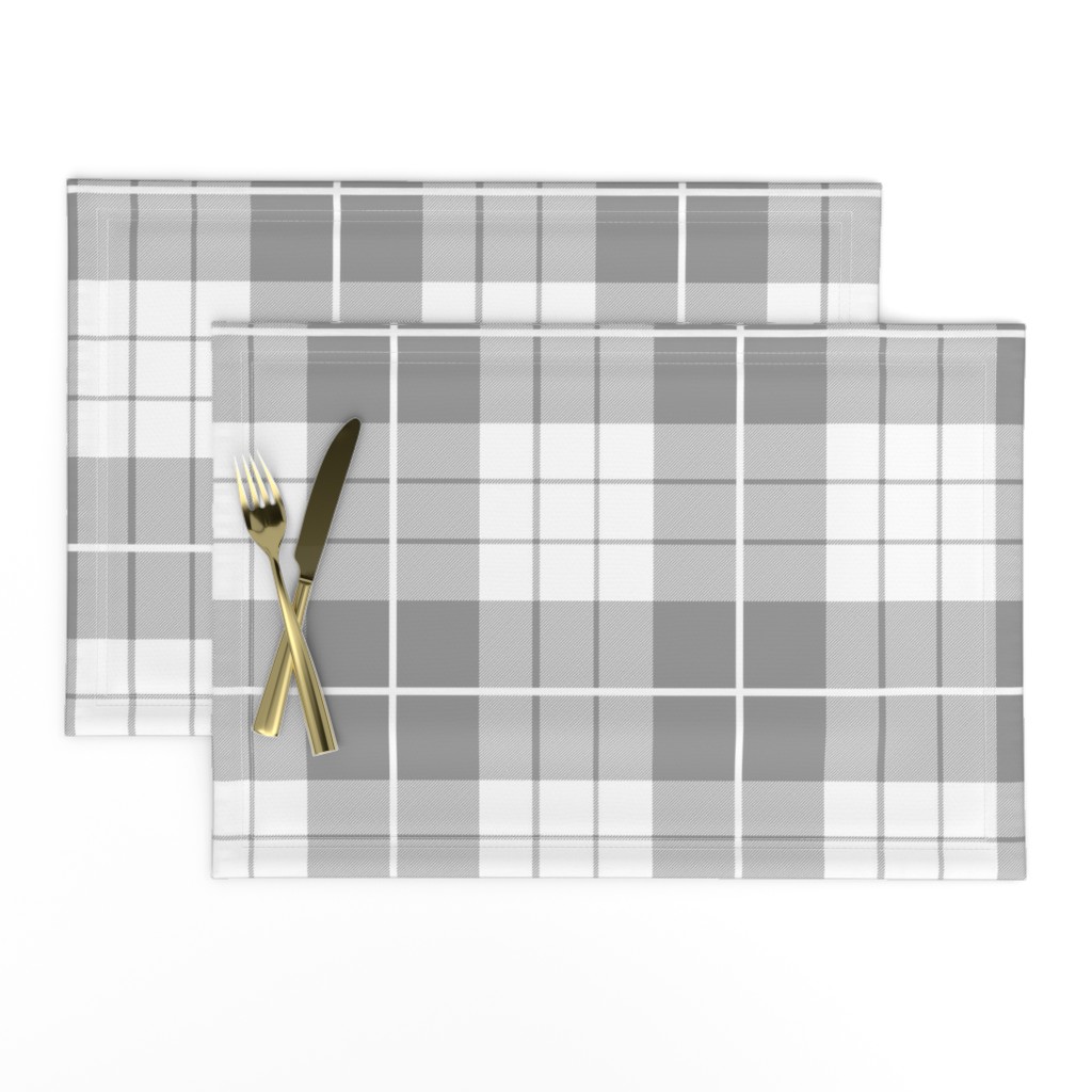 Traditional Plaid ~ Pewter and White