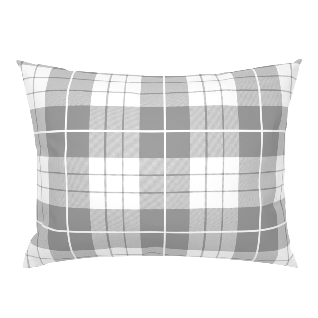 Traditional Plaid ~ Pewter and White