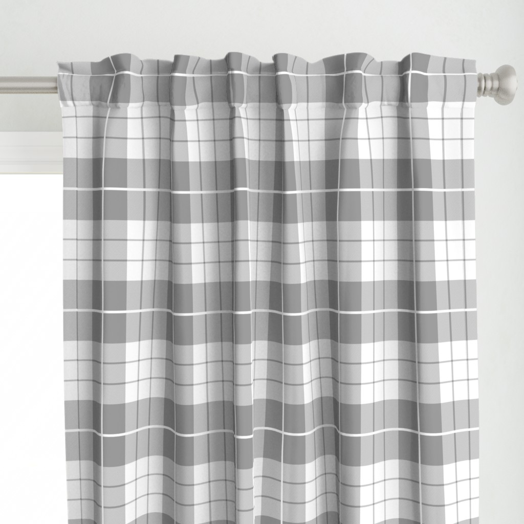 Traditional Plaid ~ Pewter and White