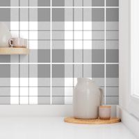 Traditional Plaid ~ Pewter and White