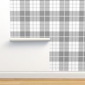 Traditional Plaid ~ Pewter and White