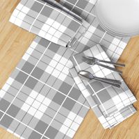 Traditional Plaid ~ Pewter and White