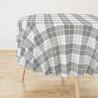 Traditional Plaid ~ Pewter and White