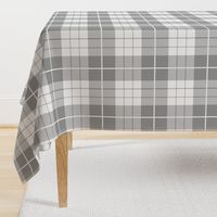 Traditional Plaid ~ Pewter and White