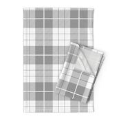 Traditional Plaid ~ Pewter and White