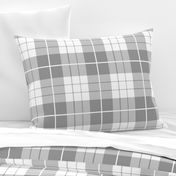 Traditional Plaid ~ Pewter and White