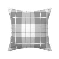 Traditional Plaid ~ Pewter and White