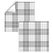 Traditional Plaid ~ Pewter and White