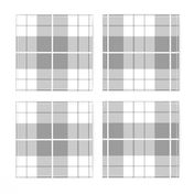 Traditional Plaid ~ Pewter and White