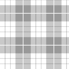 Traditional Plaid ~ Pewter and White