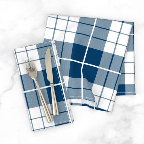 Traditional Plaid ~ Lonely Angel Blue and White