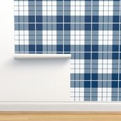 Traditional Plaid ~ Lonely Angel Blue and White