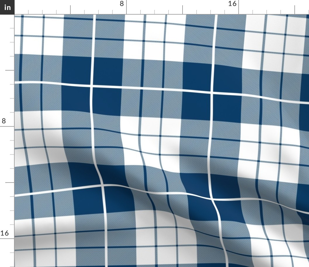 Traditional Plaid ~ Lonely Angel Blue and White