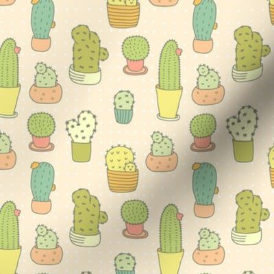 Cute Doodle Cactuses