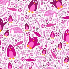 Penguin Wonderland (Light Pink)