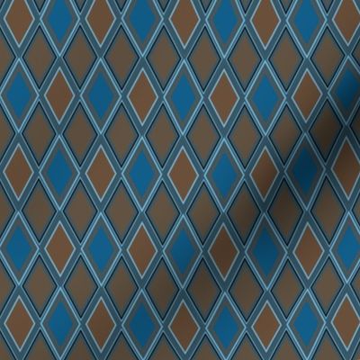 Blue and Brown Argyle