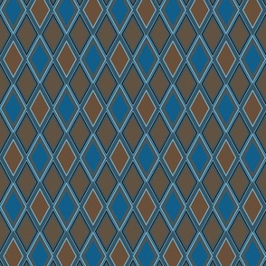 Blue and Brown Argyle