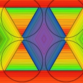 Three Petal Fold Rainbow Hue