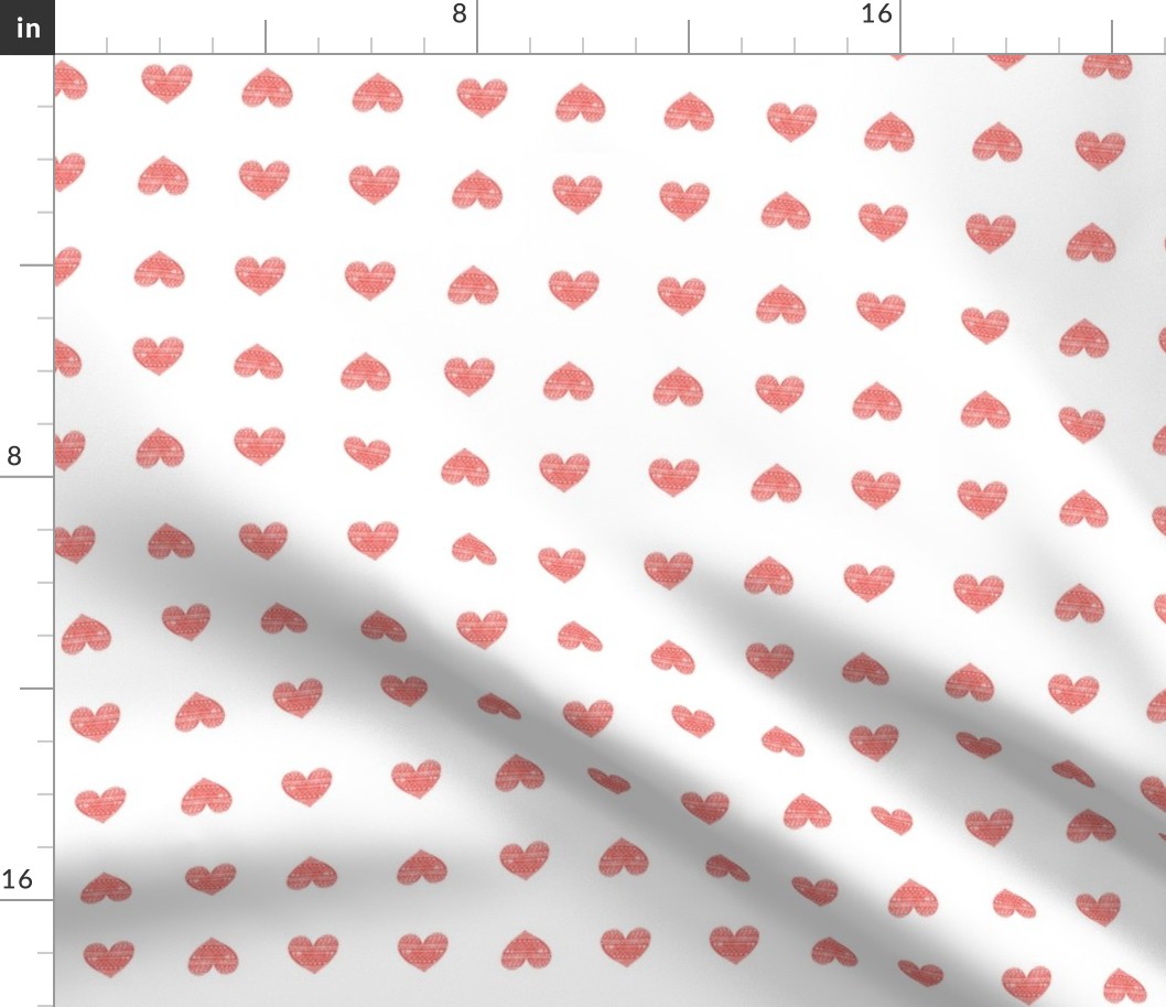 Heart Pattern Smaller White Spread