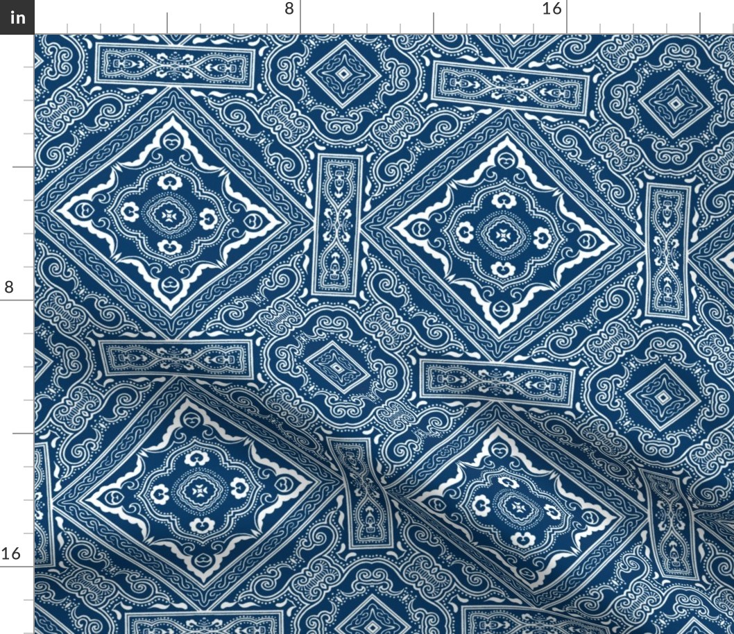  Chinese Indigo Tiles ~ Bian ~ Variation Shyr Ehr 