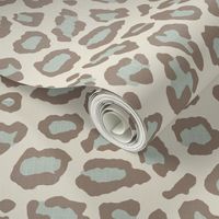 Etosha Leopard in Soft Aqua and Taupe