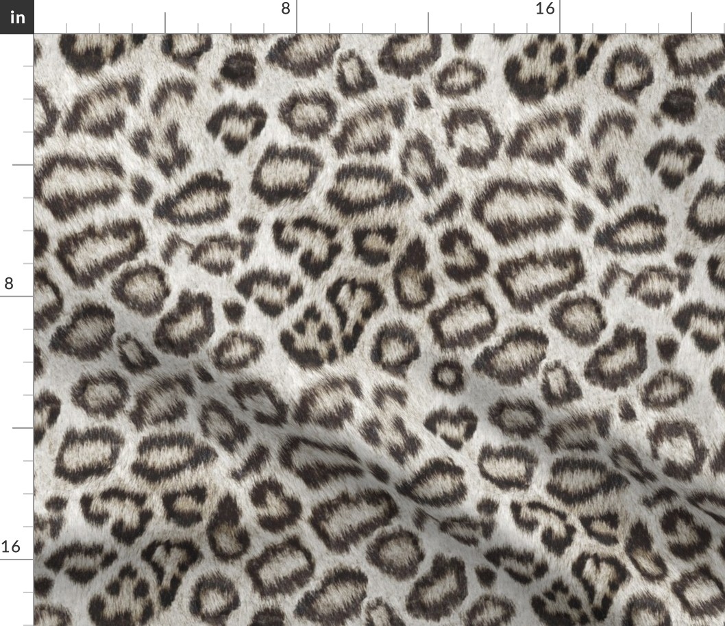 Etosha Snow Leopard Fabric | Spoonflower