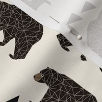 geometric bear // cream railroad triangle trendy baby nursery design