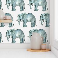 Elephant Herd - Larger Scale