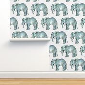 Elephant Herd - Larger Scale